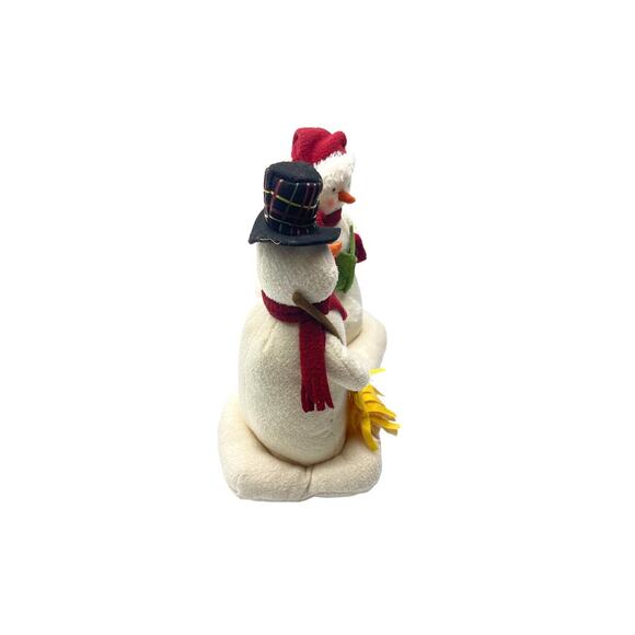 Hallmark Snowman Jingle Pals Mr/Mrs Snowman Animated Singing Plush 2003 - Picture 4 of 7